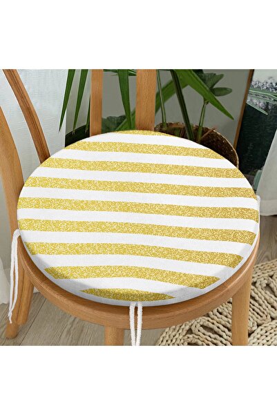 Realhomes Сучасні золоті лінії Спеціально розроблена кругла подушка для стіль...