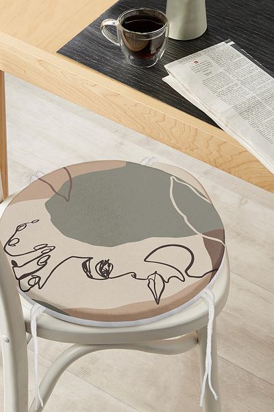 Realhomes Bohemian Special Design Round Zippered Chair Cushion