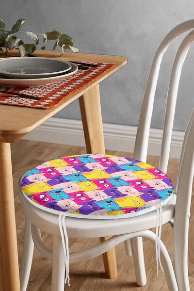 Realhomes Pisici colorate Camera Copiilor Design Special Perna Scaun Rotunda ...