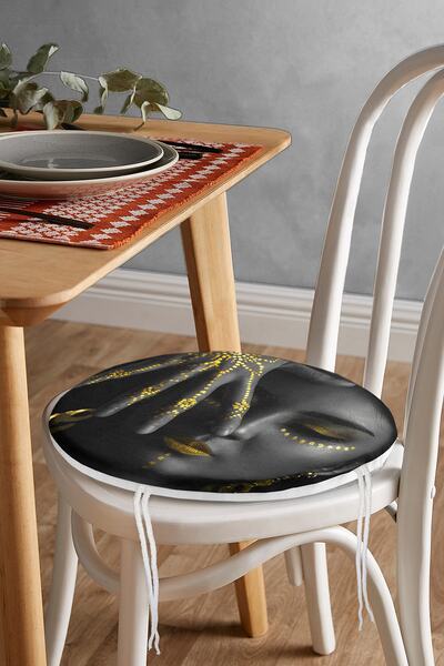 Realhomes Чорний жіночий дизайн 3D цифровий друк сучасний круглий стільцевий ...