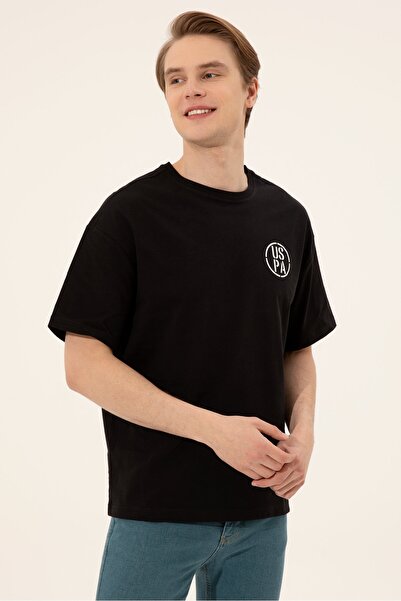 U.S. Polo Assn. Ανδρικό μαύρο μπλουζάκι