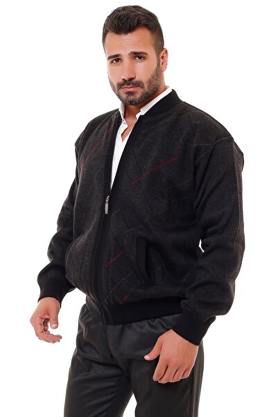 K KARBEY Steel Knitted Men's Large Size Length Knitwear Coat