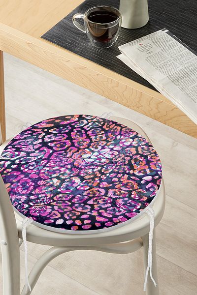 Realhomes Exclusive Digital Printed Modern Round Zippered Chair Cushion