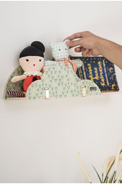 Wodiza Trigon Ahşap Çocuk Odası Aksesuar Duvar Rafı 47cm X 32cmx 28cm