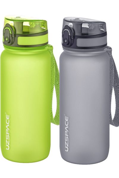 Uzspace Set of 2 650ml Tritan Water Flask No Bpa No Smell