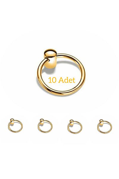 ARON (10 PCS) Ring Handle Gold Nightstand Console Furniture Dresser TV Unit Handle