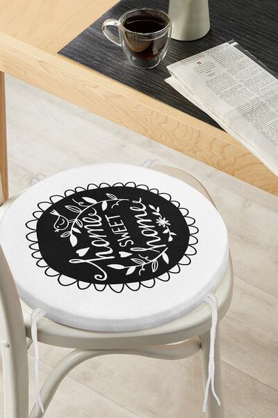 Realhomes Home Sweet Home scris special proiectat digital imprimat modern rotund fermoar perna scaun