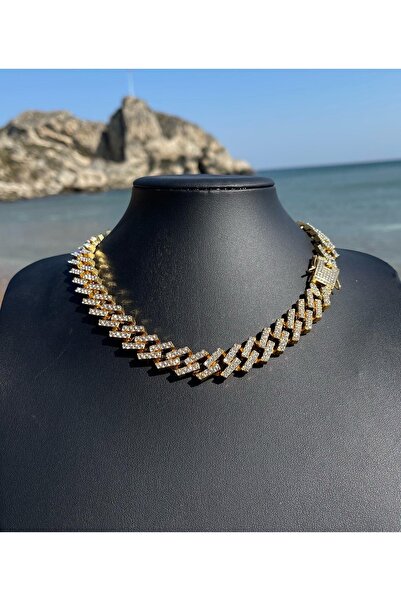 Medusa Jewelry Prong Taşlı Chain Kolye