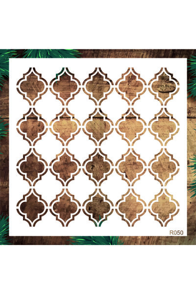 STENCİLTASARIM Stencil Tasarım R050- Dekoratif Duvar, Fayans Ve Eşya Boyama Ş...