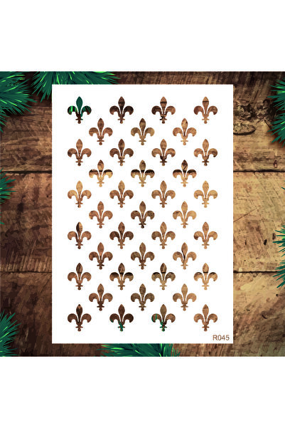 STENCİLTASARIM Stencil Tasarım R045- Dekoratif Duvar, Fayans Ve Eşya Boyama Ş...