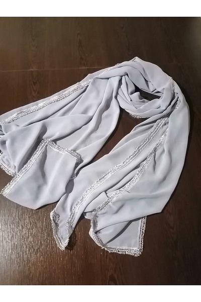 eminentsmell Σάλι φουρκέτα με κέντημα κρεπ σιφόν για ειδικές περιστάσεις