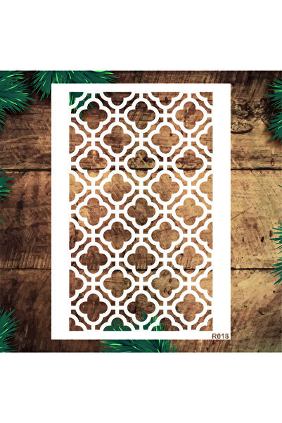 STENCİLTASARIM Stencil Tasarım R018- Dekoratif Duvar, Fayans Ve Eşya Boyama Ş...