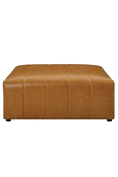 DeccoStil Lüx Suni Deri Kare Puf Taba 60*60cm