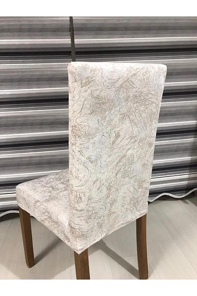Aksa Home Κάλυμμα καρέκλας Πλενόμενο Elastic Lycra Velvet Σετ 6 τεμαχίων