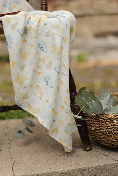 Double Layered Muslin Cover 115*115 - Organic 50% Bamboo 50% Cotton - Toys Collection