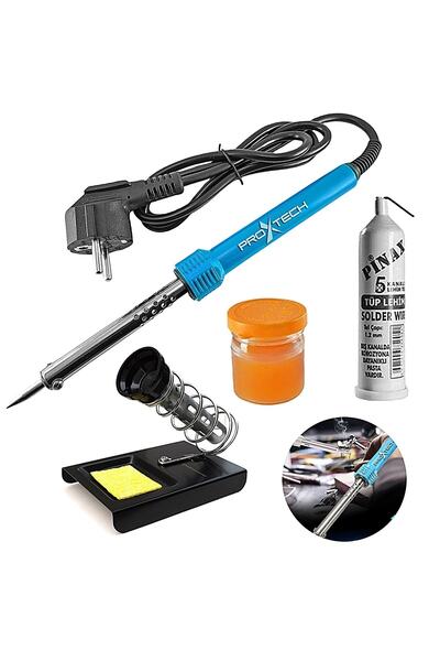 PROXTECH Full Takım 60w Lehim Makinesi - Kalem Havya -leyim Tel -pasta Stand -silikon Tabancası,lehim Pompası