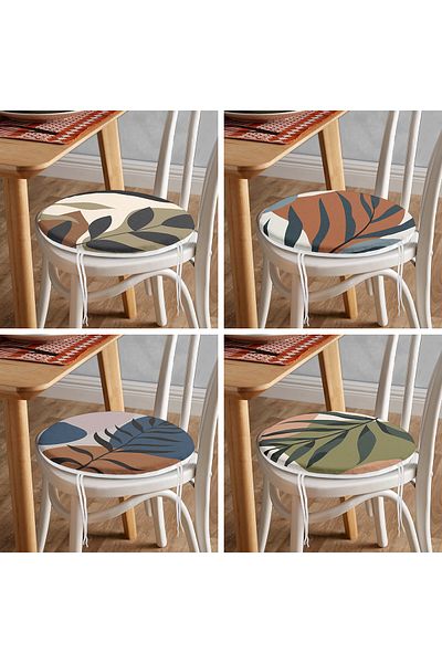 Realhomes Set de 4 perne rotunde pentru scaune cu fermoar