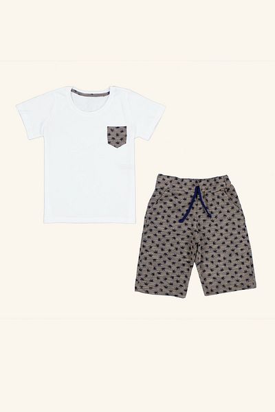 ZUZUNGA Leaves Sand Set Boys T-shirt and Shorts