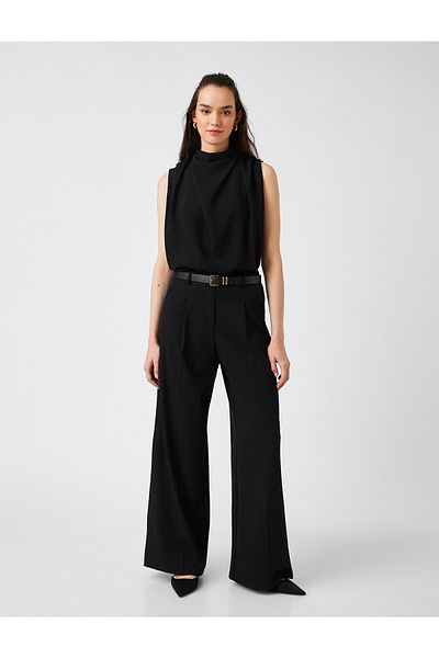 Koton High Collar Blouse Sleeveless