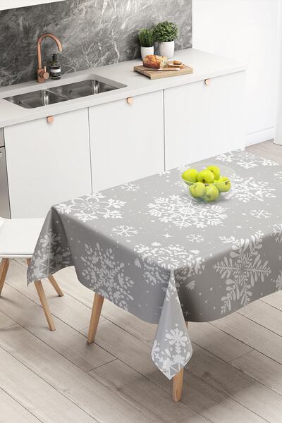 Nish & Royal Realhomes Gray Floor Snowflakes Themed Modern Design Modern Tabl...