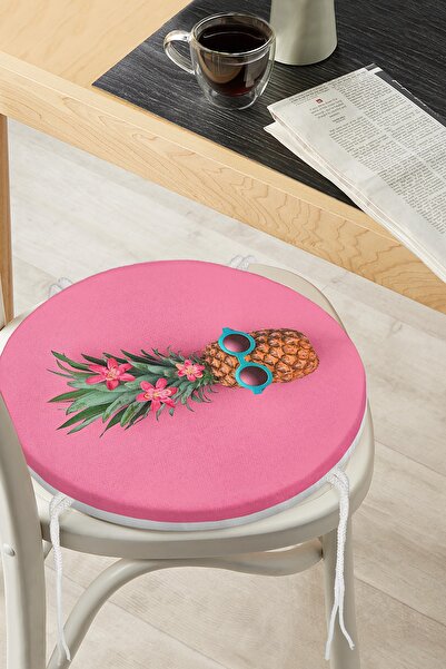 Realhomes Fuchsia pozadina, moderni okrugli jastuk za stolicu sa patentnim za...