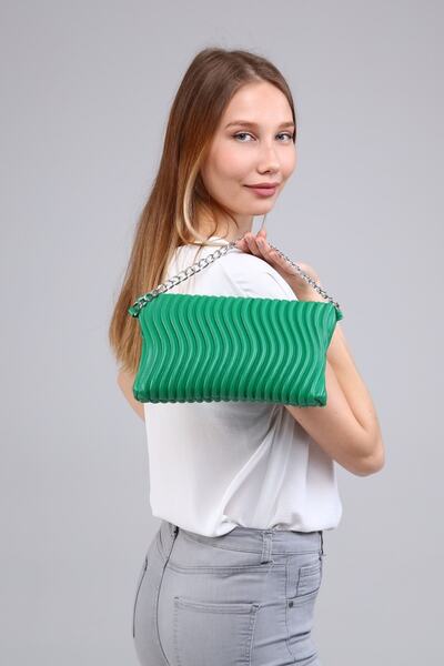 Morpelikan Дамска зелена чанта през рамо