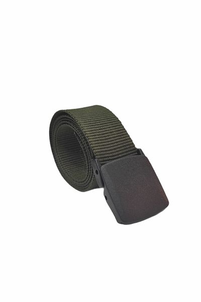 Gölge kemer cüzdan ve çanta Tactical Anti Allergic Ykk Khaki Cloth Belt with Plastic Buckle