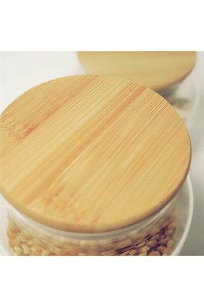 Rossel Premium 500ml 6-Piece Glass Jar with Bamboo Lid - Vacuumed
