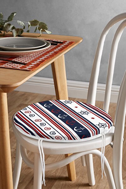 Realhomes Бордо-синій колір, руль у вигляді якоря, цифровий принт, сучасна кр...