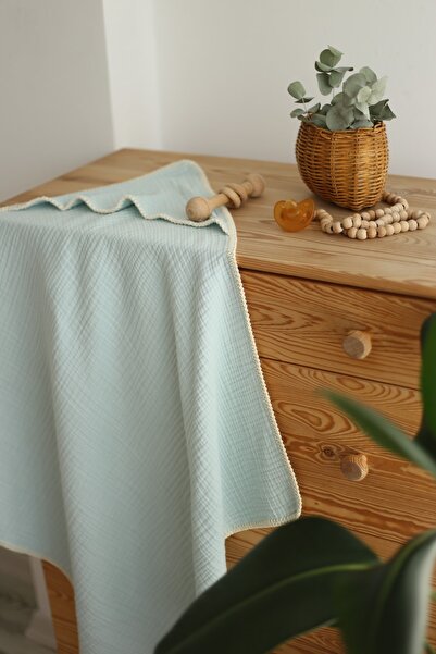 Mujo Baby&Kids قماط موسلين 4 طبقات - 100% قطن - أخضر نعناعي