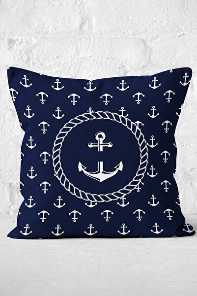 Nish & Royal Digital Printed Modern Pillow Throw Pillow Case with Modern Anch...