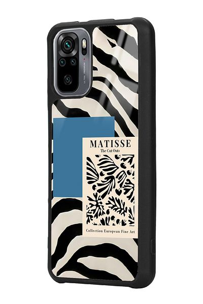 Spoyi حافظة هاتف لامعة بتصميم زيبرا ماتيس لهاتف Xiaomi Redmi Note 10 - 10s