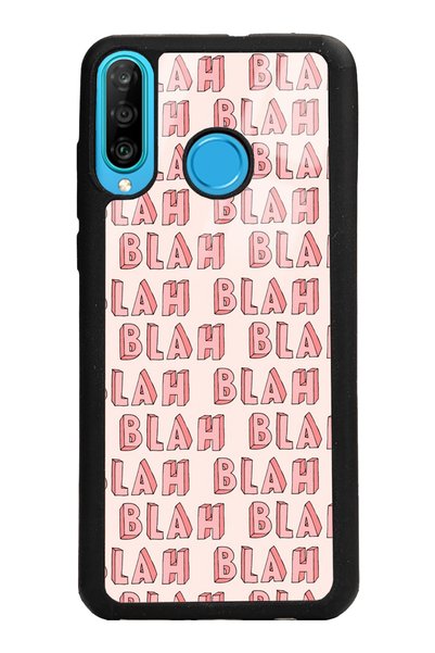 Spoyi حافظة هاتف هواوي P30 Lite Blah Blah بتصميم لامع