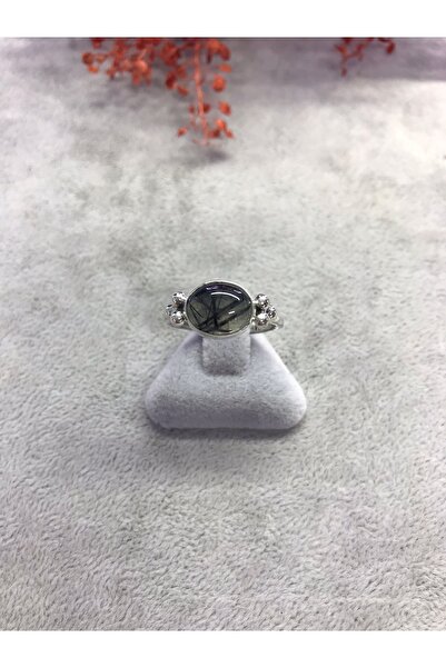 NSA SILVER Rutilli Kuvars Taşı Gümüş Yüzük 925 Ayar