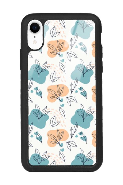 Spoyi iPhone Xr Glossy Phone Case with Tiny Leaves Design