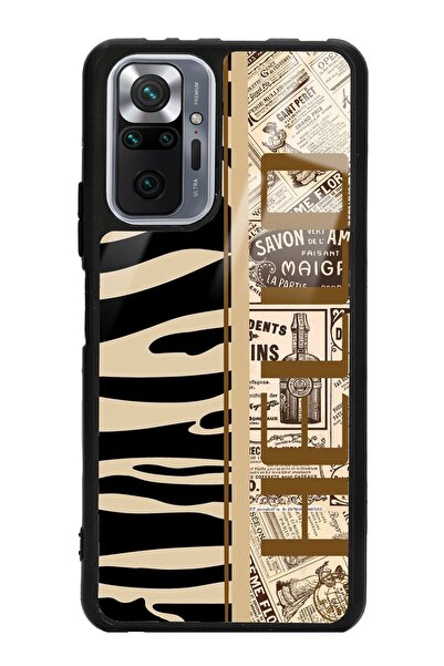 Spoyi Xiaomi Redmi Note 10 Pro - Max Zebra Gazete Tasarımlı Glossy Telefon Kı...