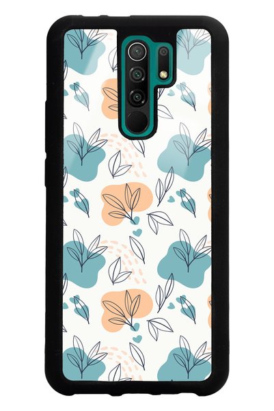 Spoyi Xiaomi Redmi 9 Glossy Phone Case with Tiny Leaves Design