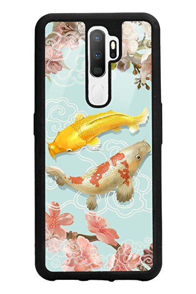 Spoyi Oppo A5 (2020) Koi Balığı Tasarımlı Glossy Telefon Kılıfı