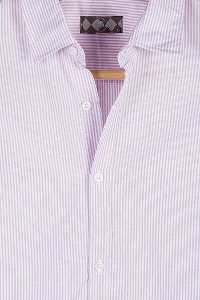 Terapi Men Men's Vertical Striped Long Sleeve Shirt 21y-4300598-1 Purple