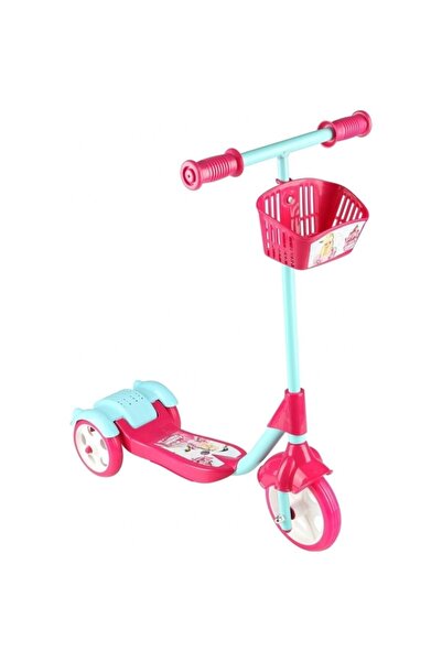 Erzi Pembe Sepetli Frenli 3 Tekerlekli Scooter