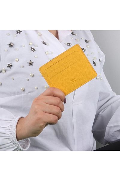 My Valice Unisex Genuine Leather Wallet And Card Holder 1817 Yellow