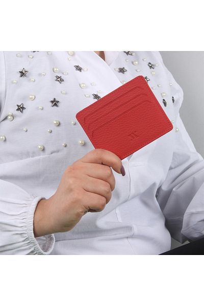 My Valice Unisex Genuine Leather Wallet And Card Holder 1817 Red