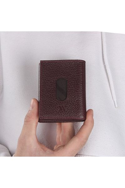 My Valice Unisex Genuine Leather Wallet And Card Holder 1819 Claret Red