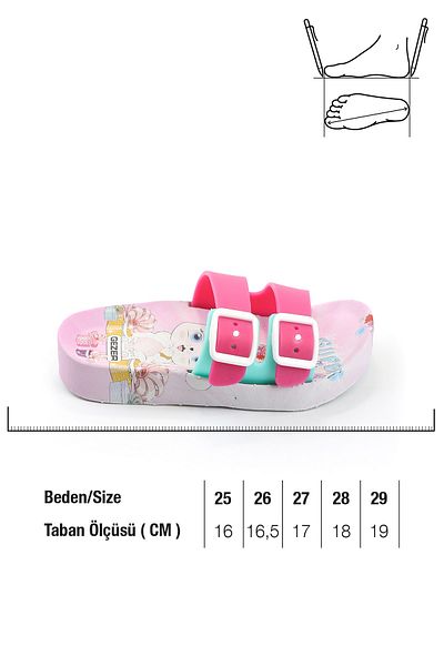 GEZER Summer Non-Slip Sole Two Buckle Girls' Slippers