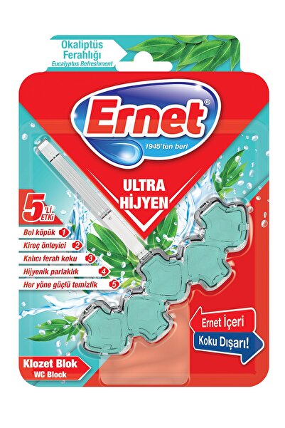 Ernet Ultra Hijyen Klozet Blok Okaliptus Ferahlığı 50 G