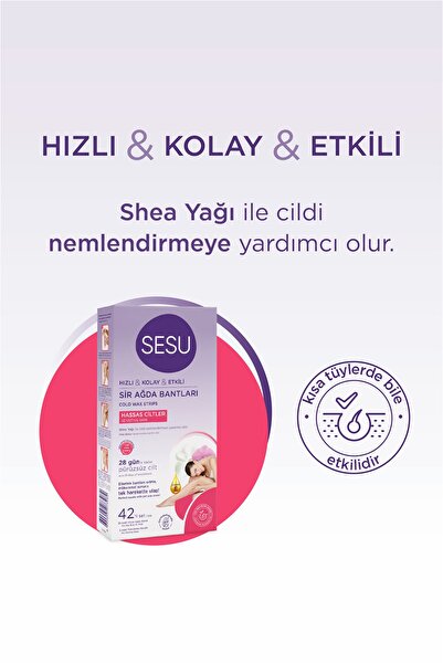 Sesu Sir Ağda Bandı Hassas Cilt 42'li