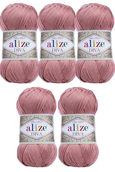 Alize خيط حياكة ديفا ميرسيريزد صيفي وربيعي رقم: 354 (5 قطع)