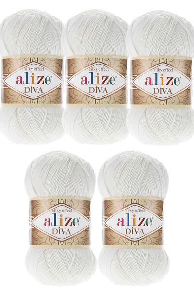 Alize Νήματα πλεξίματος Diva Shiny Mercerized Summer Spring No:450 (5 τεμάχια)