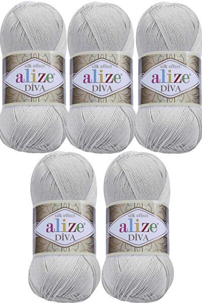 Alize Νήματα πλεξίματος Diva Shiny Mercerized Summer Spring No:168 (5 τεμάχια)