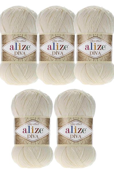 Alize Diva Shiny Mercerized Καλοκαιρινό Ανοιξιάτικο νήμα πλεξίματος No:383 (5 Τεμάχια)
